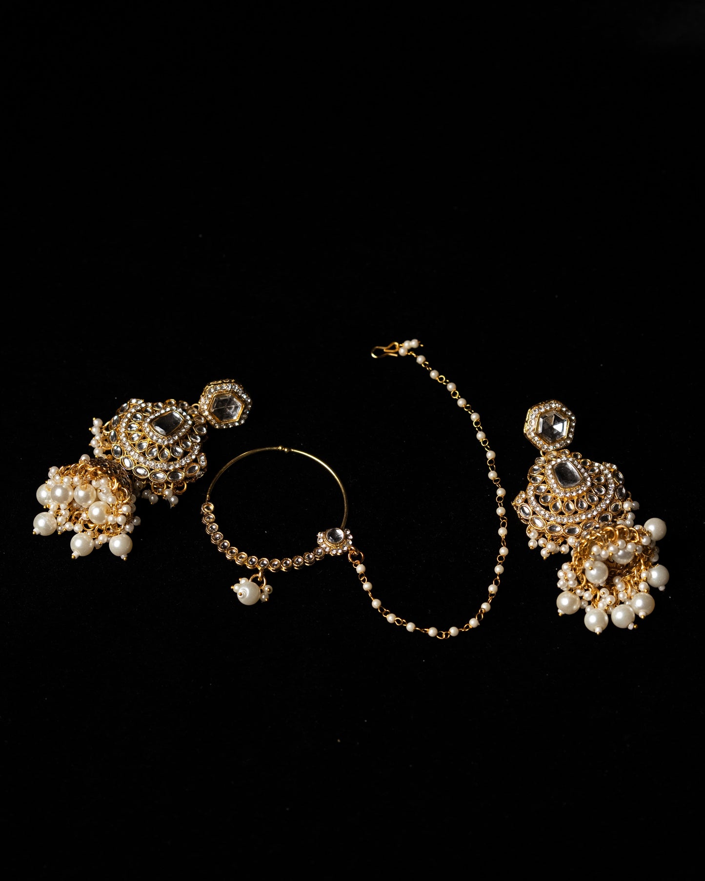 Premium Kundan Statement Bridal Set |Wedding Jewelry |Traditional Jewelry I Full Bridal Jewelry I Jhumka, Matha Patti, Nose Pin & Ring
