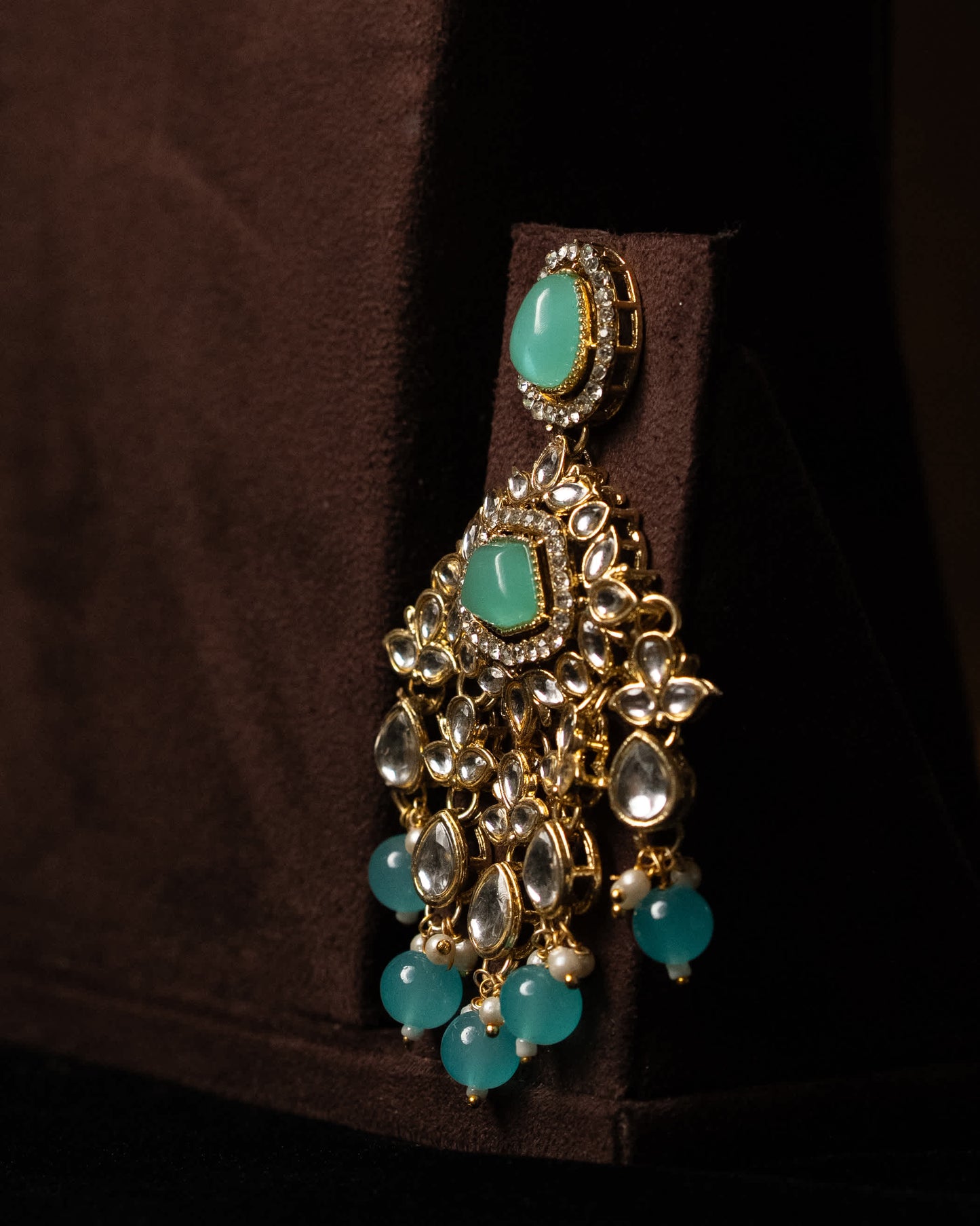 Pastel Jade Color Kundan Necklace Set |Wedding Necklace  Bridal Jewelry I Earrings & Tikka